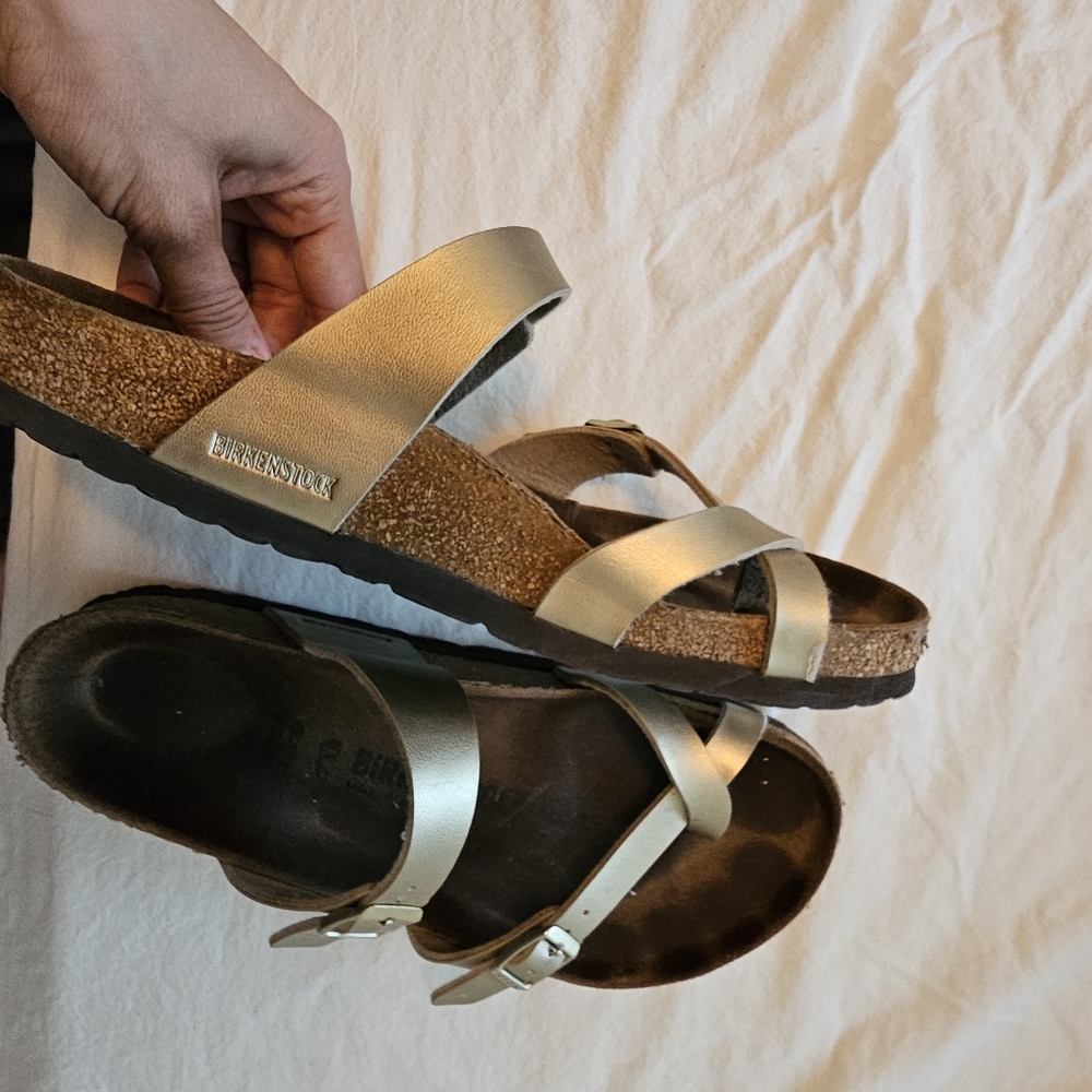 Birkenstocks Mayari Soft Gold Size 39